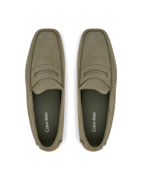 Calvin Klein Calvin Klein Mokasyny Driver Penny Nu HM0HM01866 Zielony