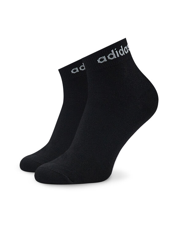 adidas adidas Krátke ponožky Think Linear Ankle Socks 3 Pairs IC1305 Čierna