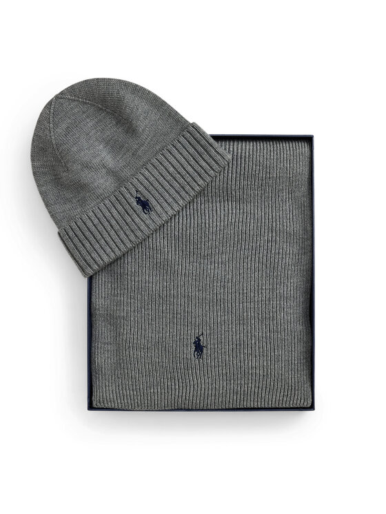 Polo Ralph Lauren Polo Ralph Lauren Sada čepice a šál 710951146004 Tmavě šedá