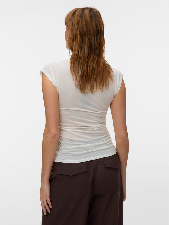 Vero Moda Vero Moda T-Shirt Avasarah 10342876 Biały Slim Fit