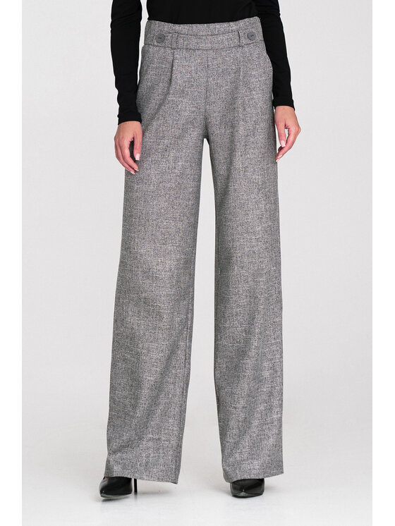 NIFE NIFE Kalhoty z materiálu SD162 Šedá Regular Fit