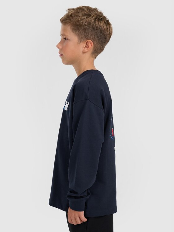 4F 4F Longsleeve 4FJRAW25TLONM587-31S Blu scuro Oversize