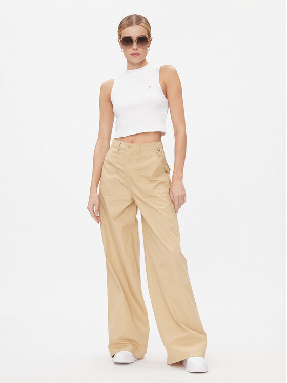 Tommy Jeans Tommy Jeans Top DW0DW17533 Bijela Regular Fit