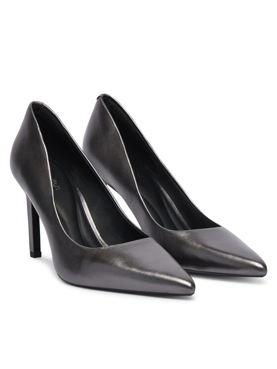 Calvin Klein Calvin Klein High Heels Ess Stiletto 90 Met Lth HW0HW03436 Dunkelgrau