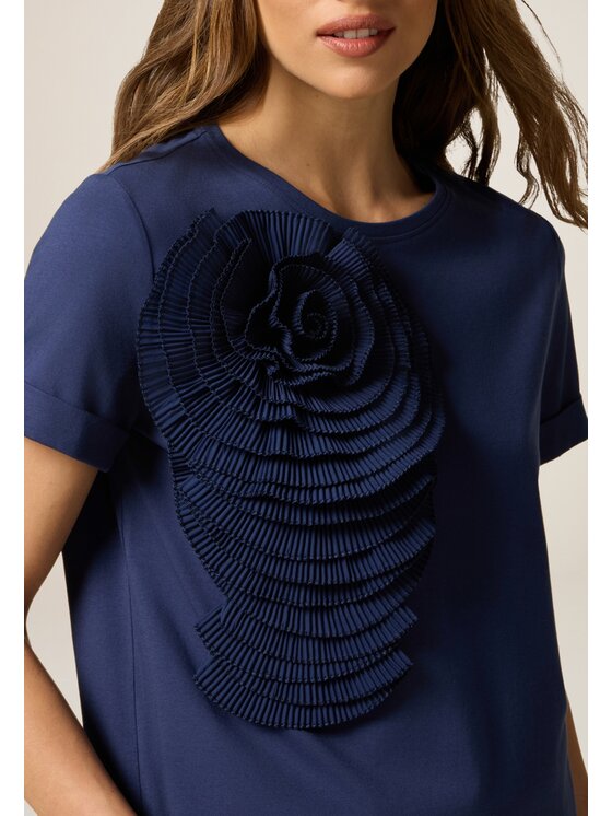 Oltre Oltre T-shirt G399J004193N034 Blu Regular Fit