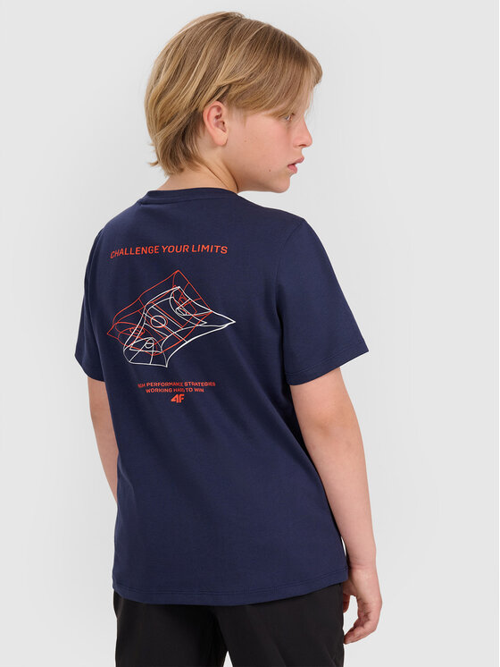 4F 4F T-Shirt URBAN COMMUTER Granatowy Regular Fit