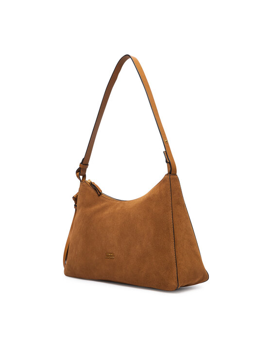 Tommy Hilfiger Tommy Hilfiger Soma Th Statement Shoulder Bag Suede AW0AW18824 Brūns