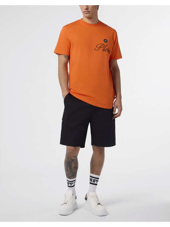 PHILIPP PLEIN PHILIPP PLEIN T-Shirt 29875 Pomarańczowy Regular Fit