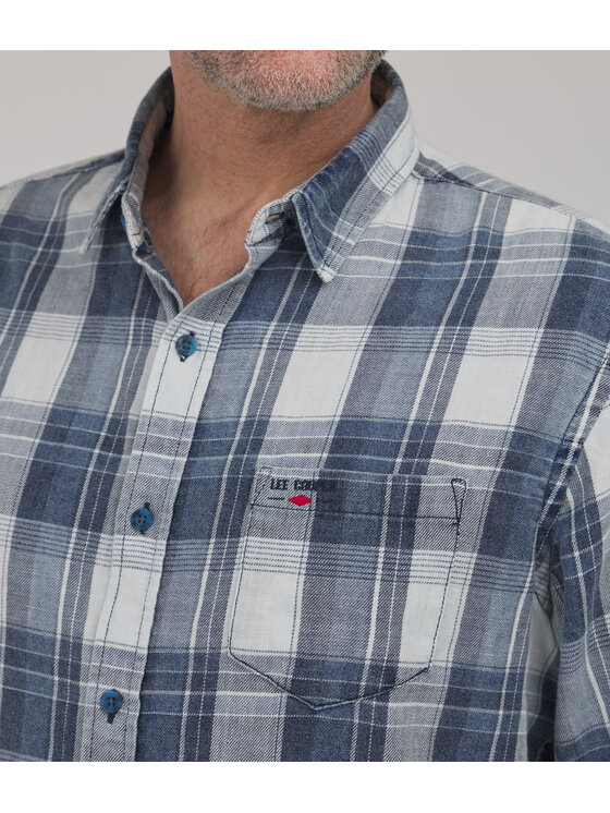 Lee Cooper Lee Cooper Koszula jeansowa WILL Szary jasny Regular Fit
