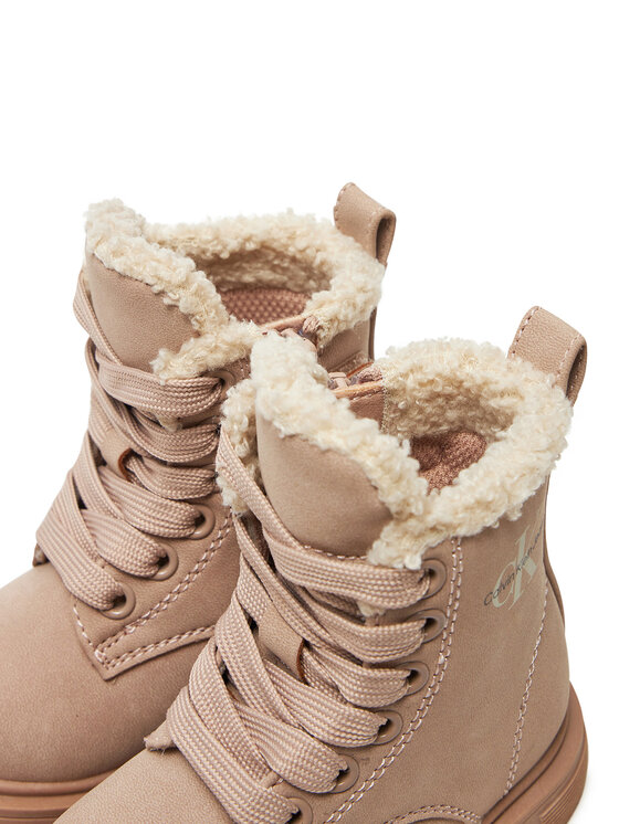 Calvin Klein Jeans Calvin Klein Jeans Csizma Lace-Up Bootie V1A5-81011-1628 Rózsaszín