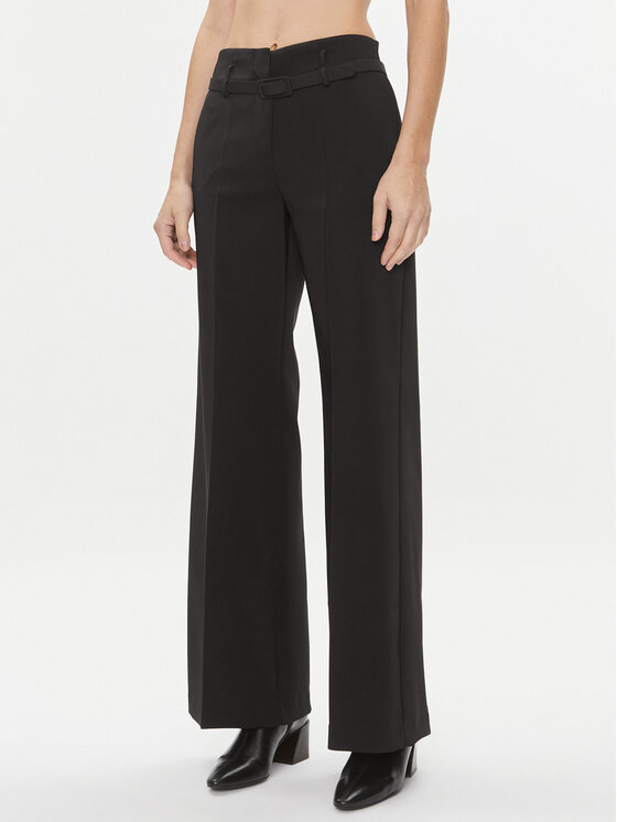 Imperial Pantaloni din material P9990015Q Negru Regular Fit