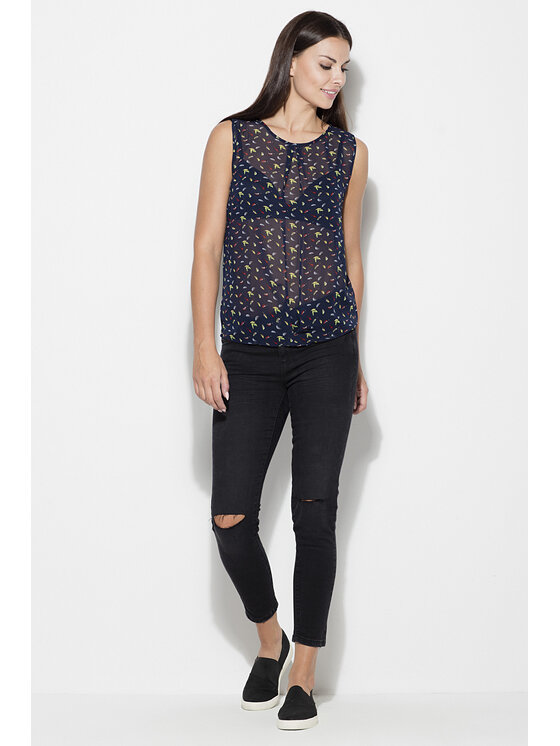 Lenitif Lenitif Bluzka K139 Granatowy Regular Fit