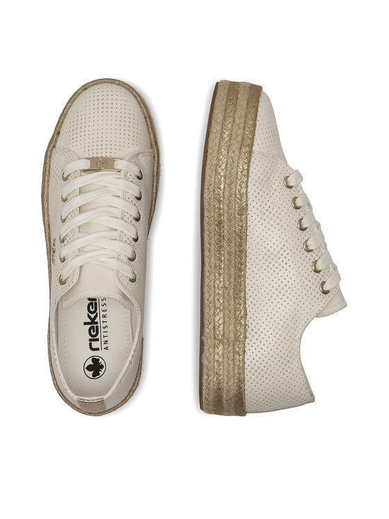 Rieker Rieker Sneakersy 94005-80 Biały