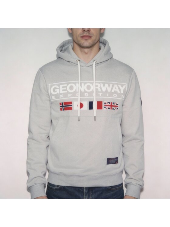 Geographical Norway Geographical Norway Bluza WY8612H/GN-Blended Grey Szary Regular Fit