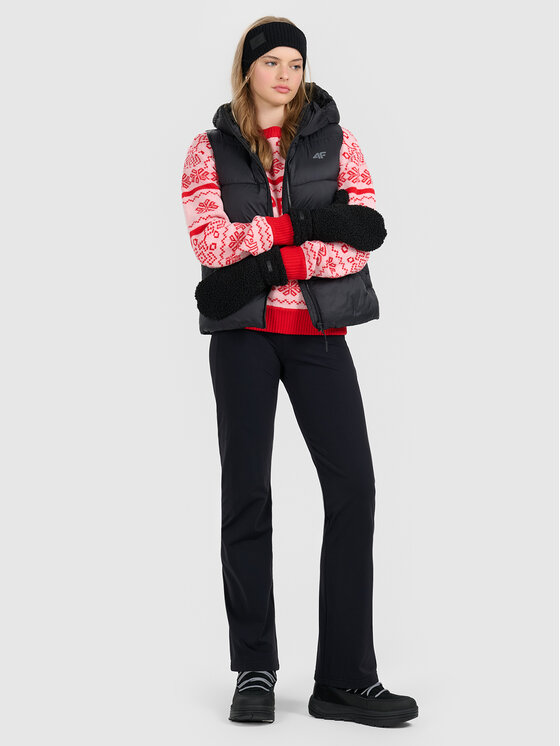 4F 4F Sweter casual Czerwony Regular Fit