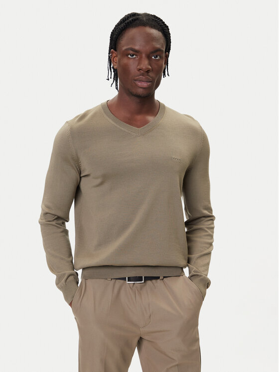 BOSS BOSS Svetr Baram-L 50476363 Hnědá Regular Fit