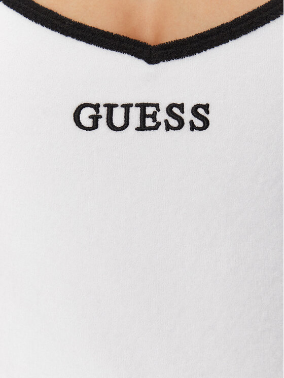 Guess Guess Rochie de zi E5GK15 KCQV1 Alb Bodycon Fit