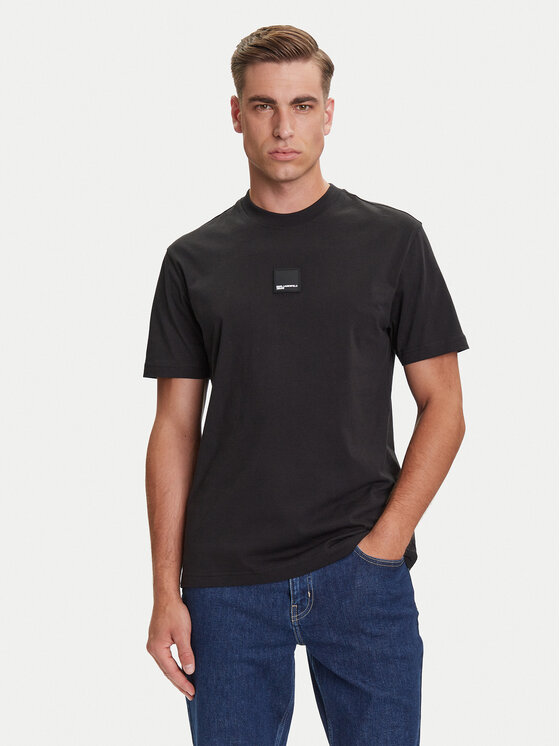 Karl Lagerfeld Jeans Karl Lagerfeld Jeans T-Shirt A3M17029 Czarny Regular Fit