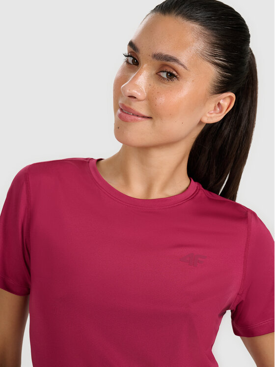 4F 4F Koszulka techniczna MULTI ACTIVE Bordowy Regular Fit