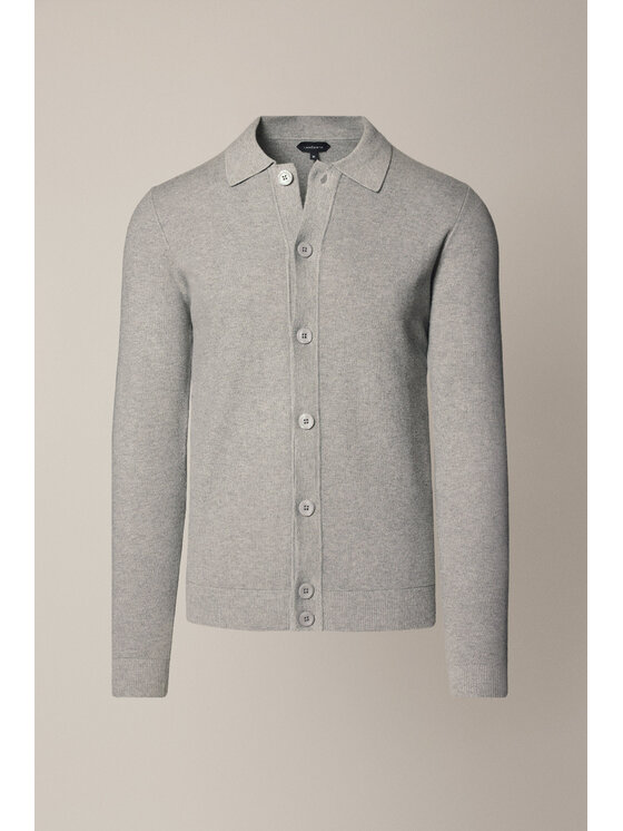 Lancerto Lancerto Kardigan Bertil SW073125000002 Szary Slim Fit