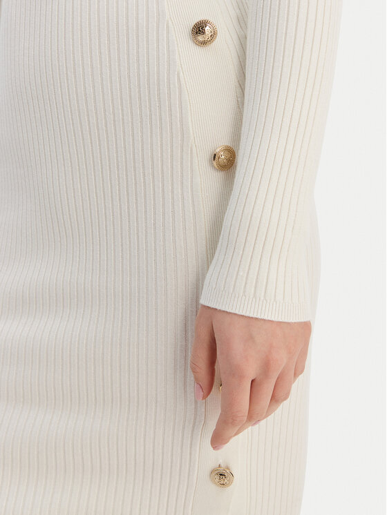 Guess Guess Pletena obleka W6RK06 Z2YJ2 Écru Regular Fit