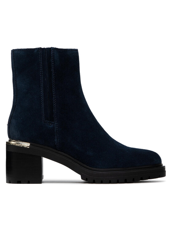 Tommy Hilfiger Tommy Hilfiger Боти Th Outdoor Mid Heel Boot FW0FW05940 Тъмносин