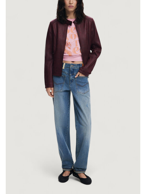 Desigual Desigual Giacca di pelle CHAQ_BASIC Bordeaux Basic Fit