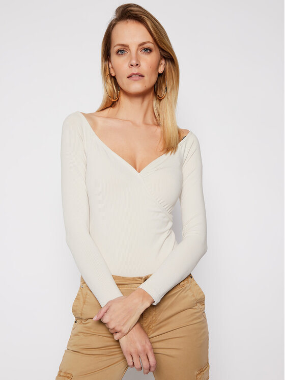 Guess Guess Блузка Sonay W1RP14 KAER2 Бежевий Slim Fit