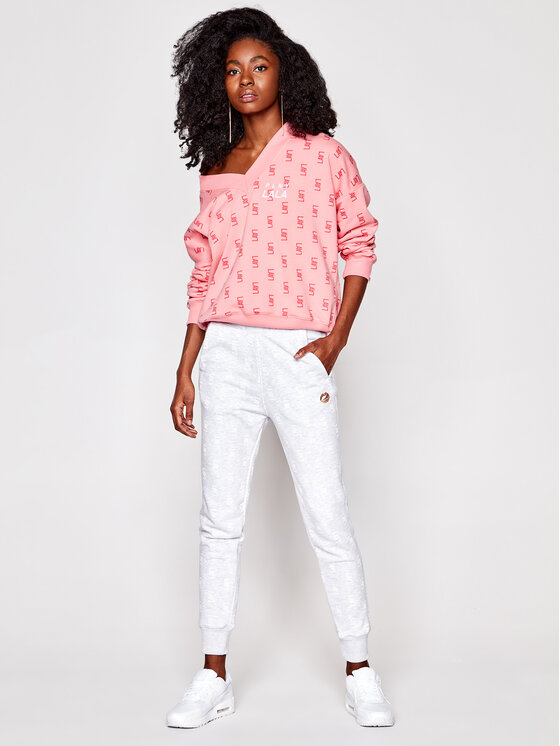 PLNY LALA PLNY LALA Felpa Monogram 00008 Rosa Baseball Fit