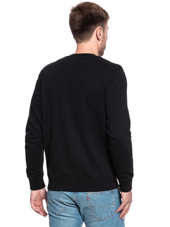 Wrangler Wrangler Bluza LOGO SWEAT Czarny Regular Fit