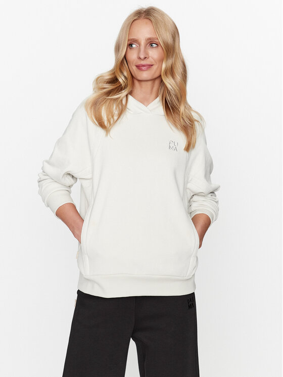 Puma Mikina Infuse 621444 Écru Relaxed Fit
