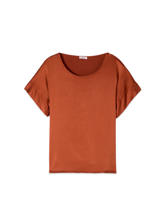 Oltre Oltre Bluzka 2516J000762N022 Brązowy Regular Fit
