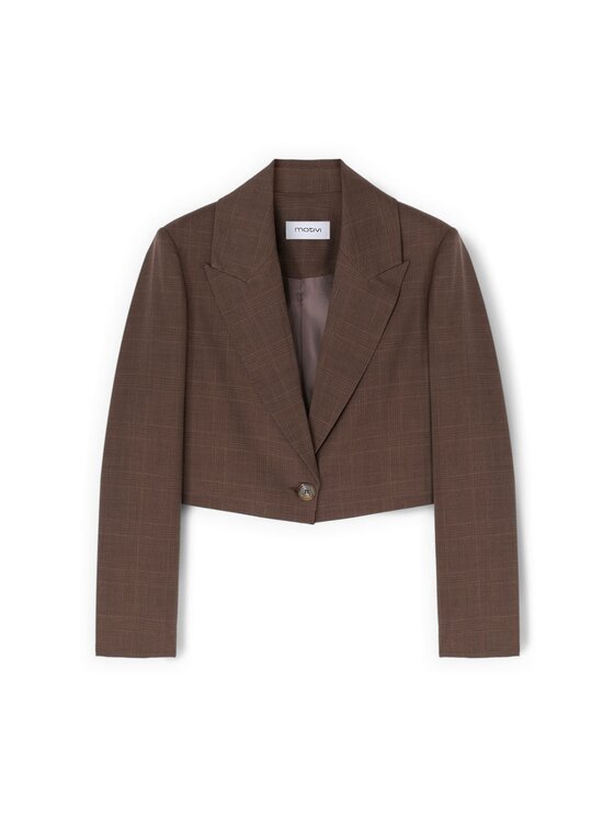 Motivi Motivi Giacca di transizione Q096Q001128N0V2 Marrone Regular Fit