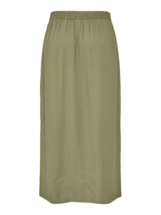 Pieces Pieces Midi szoknya Pia 17151888 Zöld Regular Fit