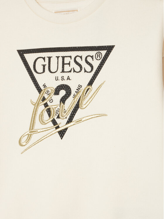 Guess Guess Суитшърт J5BQ04 KAV34 Екрю Relaxed Fit