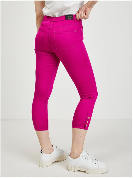 Orsay Orsay Spodnie damskie 372099-317000__44 Różowy Skinny Fit