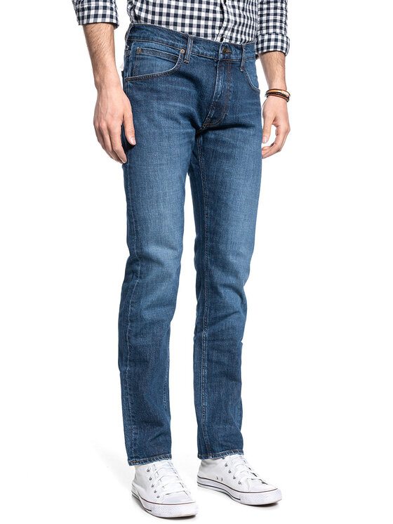 Lee Lee Jeansy L707KNDD Granatowy Regular Fit