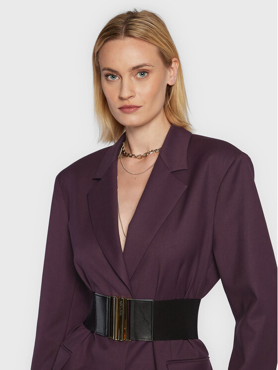 Patrizia Pepe Patrizia Pepe Marynarka 8S0442/A106-M424 Fioletowy Oversize