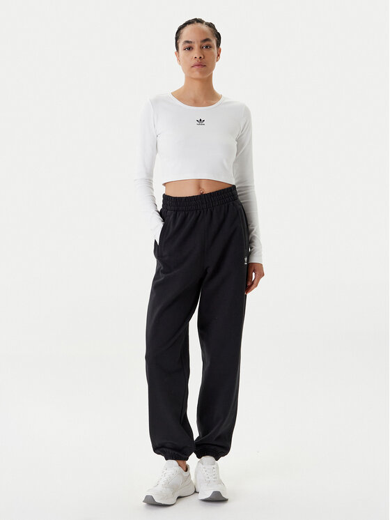 adidas adidas Spodnie dresowe Essentials French Terry IW0952 Czarny Loose Fit
