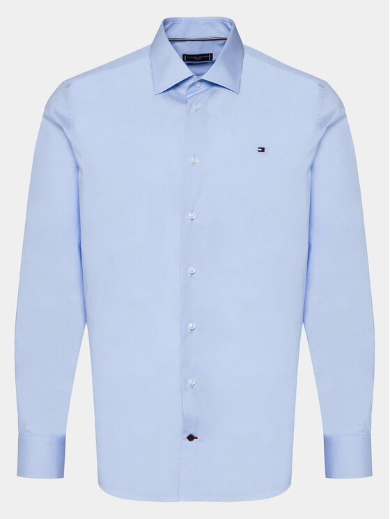 Tommy Hilfiger Tommy Hilfiger Camicia Cl Flex Poplin Rf Shirt MW0MW31219 Celeste Regular Fit