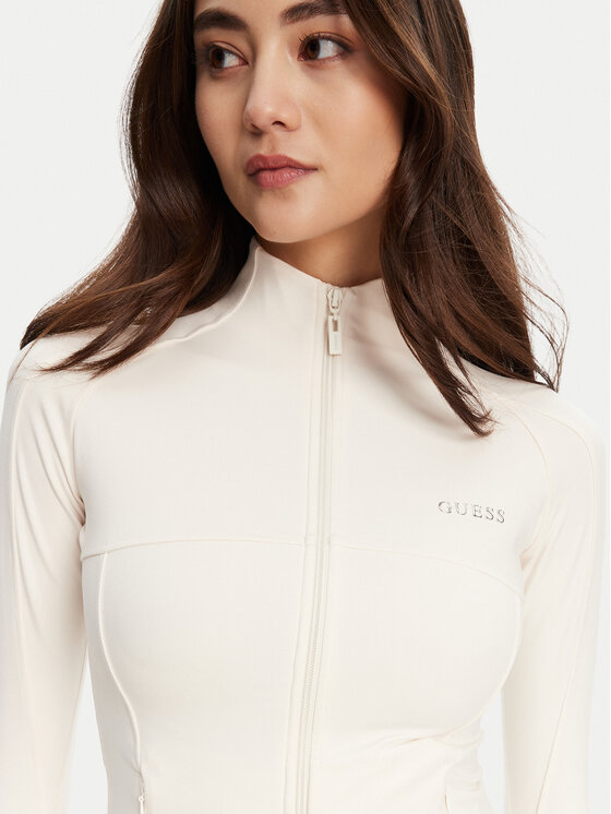 Guess Guess Bluză V5RP17 KCD02 Écru Regular Fit