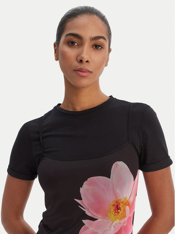 Desigual Desigual Kötött ruha 26SWVK20 Fekete Slim Fit