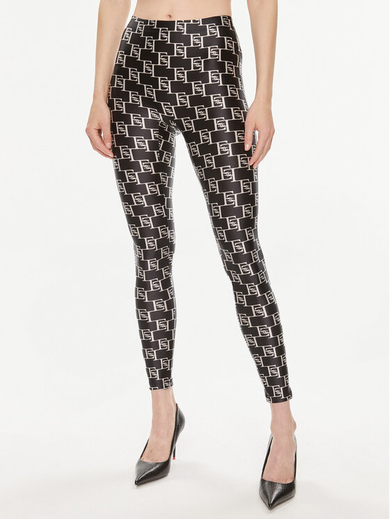 Elisabetta Franchi Leggings PA-025-41E2 Crna Slim Fit