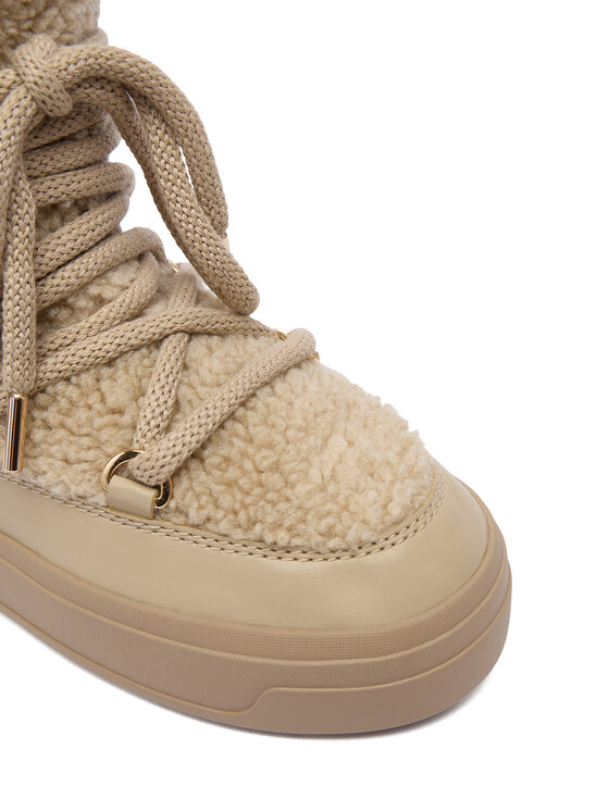 Tommy Hilfiger Tommy Hilfiger Śniegowce Faux Shearling Snowboot FW0FW08788 Écru