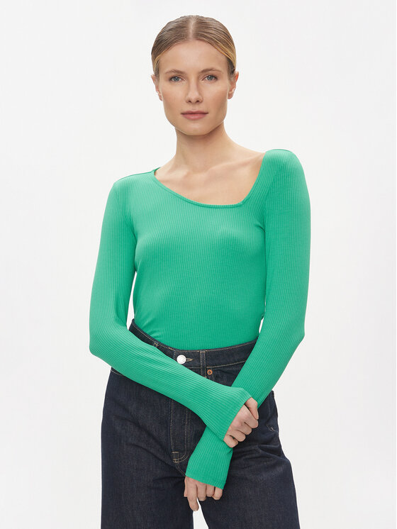 Vero Moda Vero Moda Bluza Carina 10301178 Zelena Regular Fit