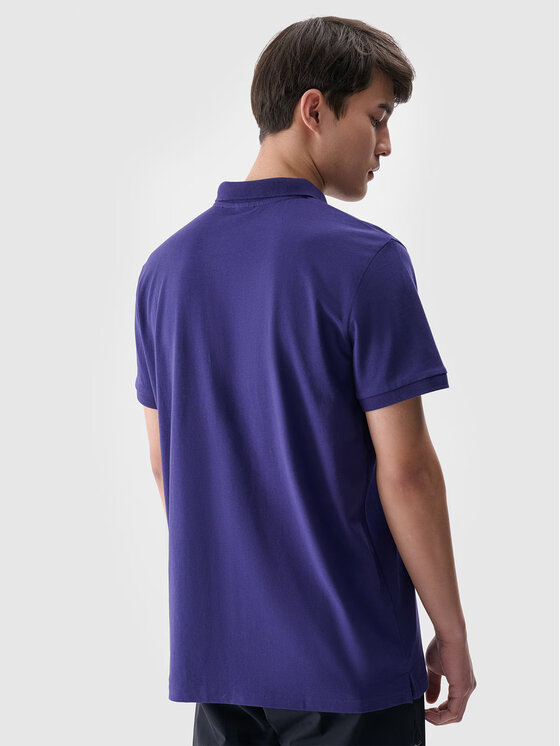 4F 4F Polo 4FWMM00TPTSM367-31S Niebieski Regular Fit