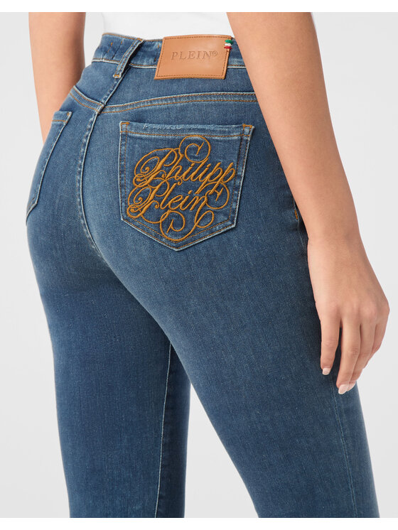 PHILIPP PLEIN PHILIPP PLEIN Jeggins 24297 Modrá Jegging Fit