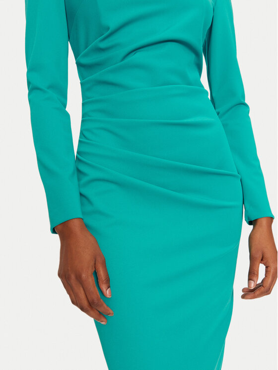 Rinascimento Rinascimento Koktel haljina 1000769356287 Zelena Regular Fit