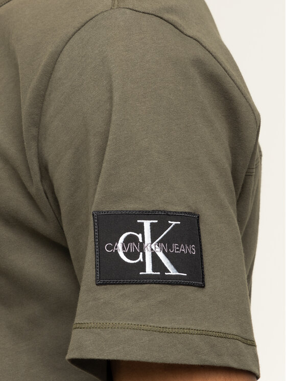 Calvin Klein Jeans Calvin Klein Jeans T-Shirt Monogram Logo J30J314051 Zielony Regular Fit