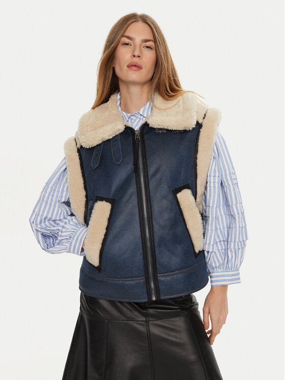 Munthe Munthe Ujjatlan Tuppa 243150524341 Sötétkék Loose Fit
